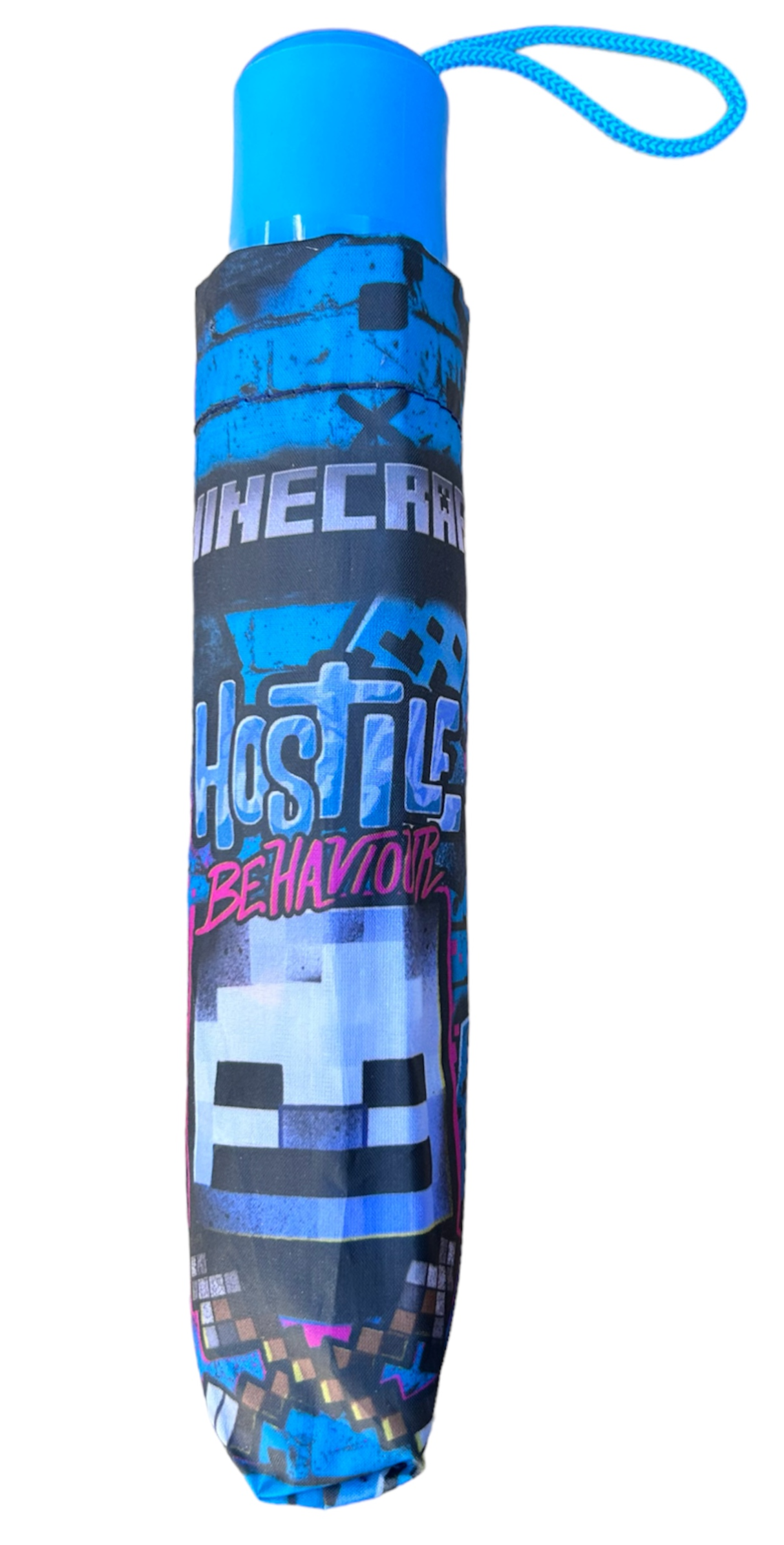 Ombrello Pieghevole Minecraft 8 Raggi Bambino - K07538mc