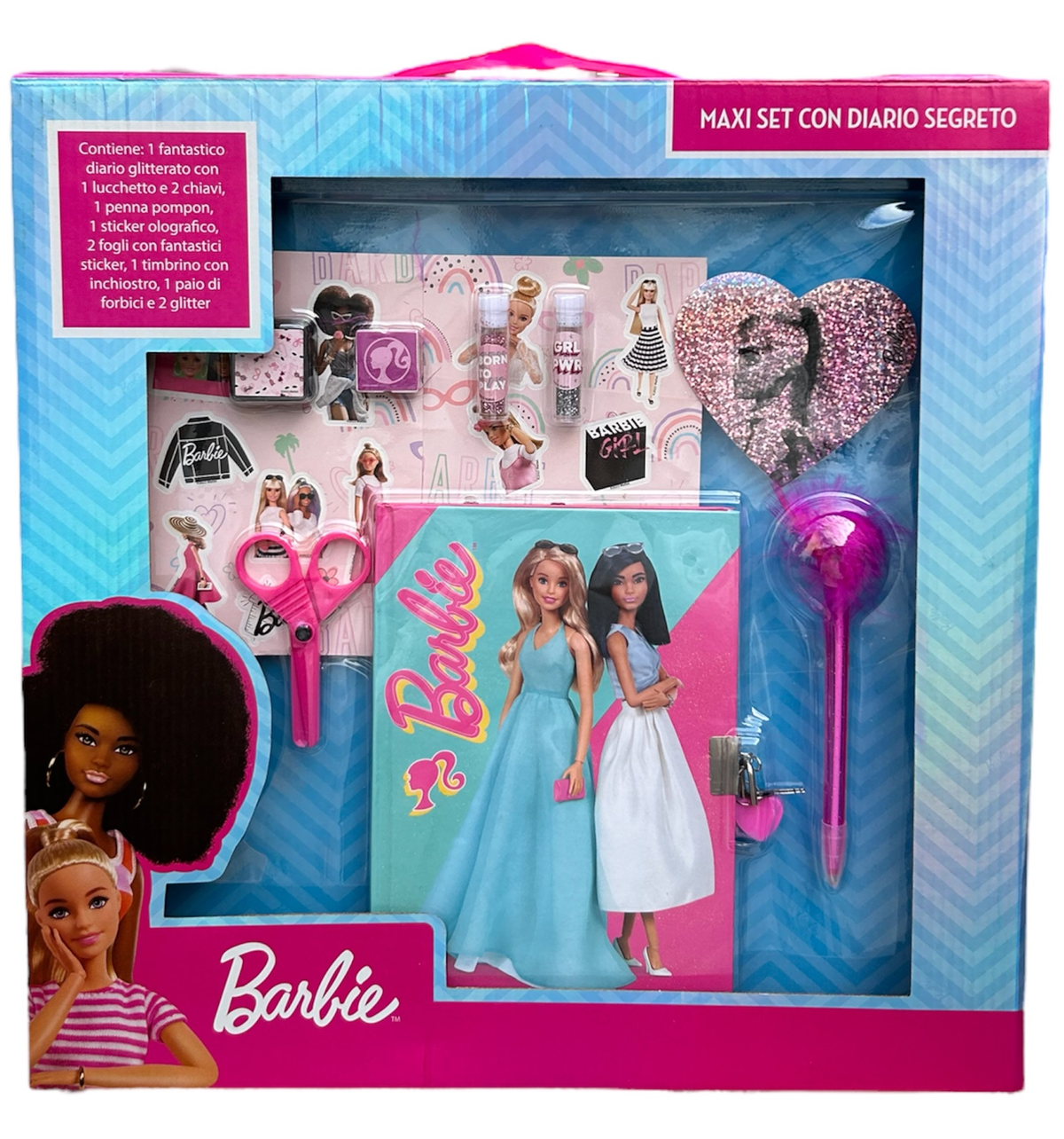 Maxi Set Diario Segreto con Accessori Barbie Mattel in Confezione Regalo - Br0827