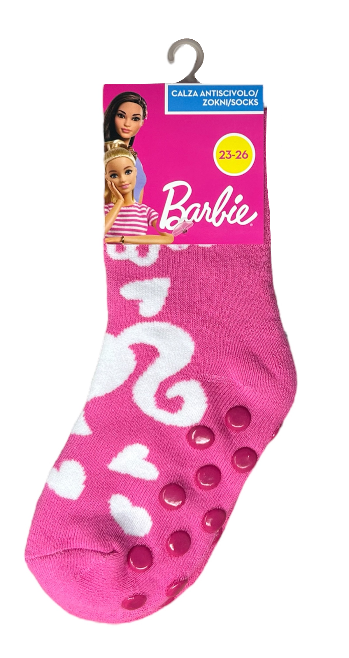 Calzini Antiscivolo Barbie in Spugna 2 Paia 31/34 - Bar-1272rosax2