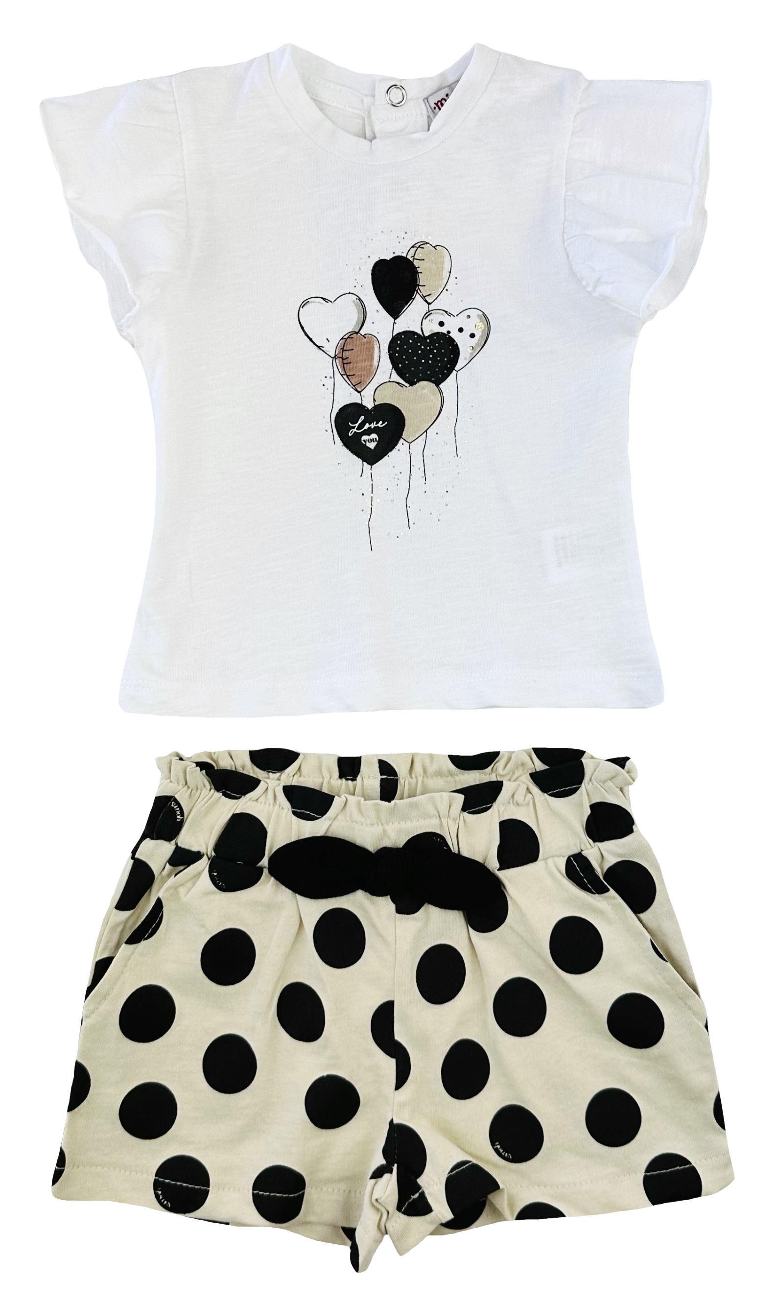 Completo T-Shirt e Short Yours Bambina 100% Cotone - By171