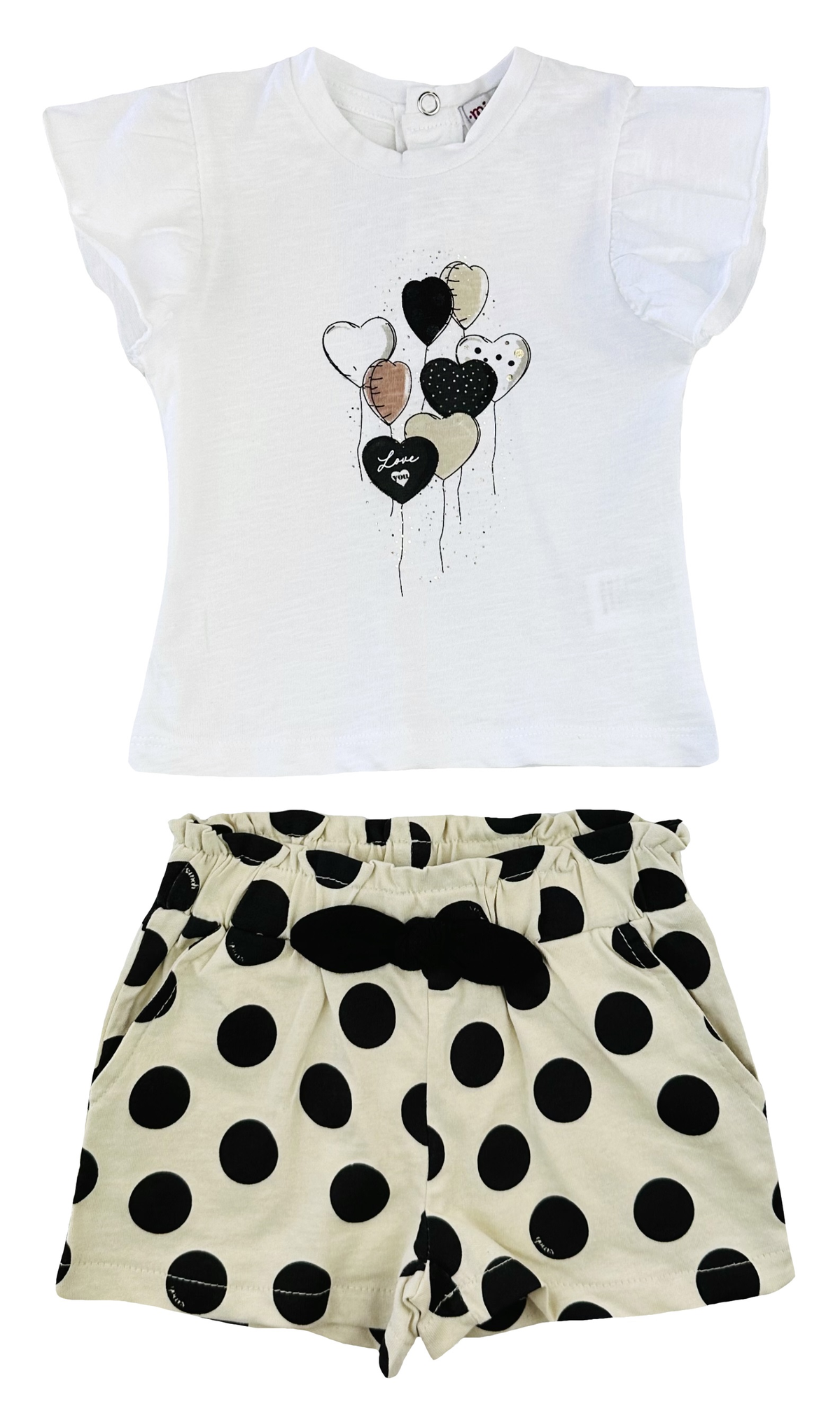 Completo T-Shirt e Short Yours Bambina 100% Cotone - By171