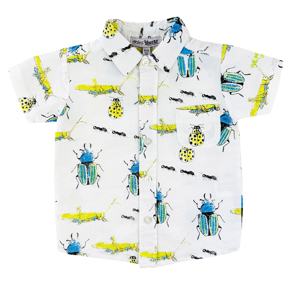 Camicia con Stampa Yours Manica Corta Neonato Bambino - By242