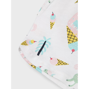 Completo T-Shirt e Pantaloncini Short Bambina 100% Co - 13228173azzurro