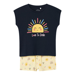 Completo T-Shirt e Pantaloncini Short Bambina 100% Co - 13228173blu