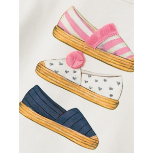 T-Shirt M.c. Stampa con Applicazioni Maglietta Bambina 100%co - 13228581bianco