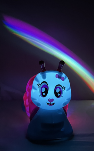 Lampada con Proiettore e Suoni Lumaca Luce da Notte per Bambini a Batteria - 97476