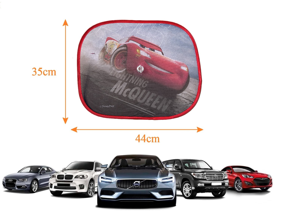 Tendine Parasole Laterali Cars DISNEY Coppia di Tendine per Auto 44 X 35 CM Protezione Raggi Uv - 31609