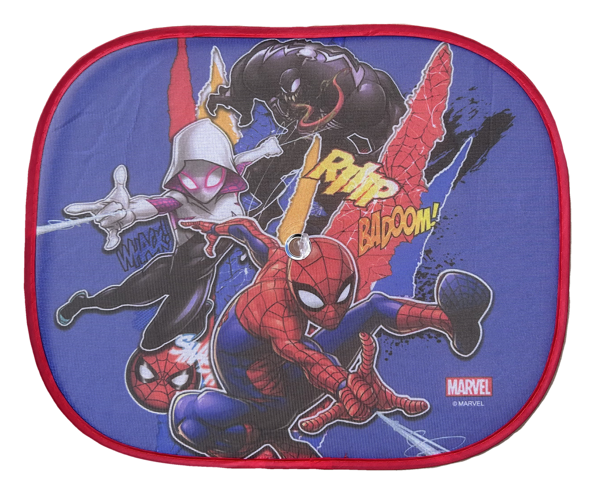 Tendine Parasole Laterali Spiderman MARVEL Coppia di Tendine per Auto 44 X 35 CM Protezione Raggi Uv - 35779