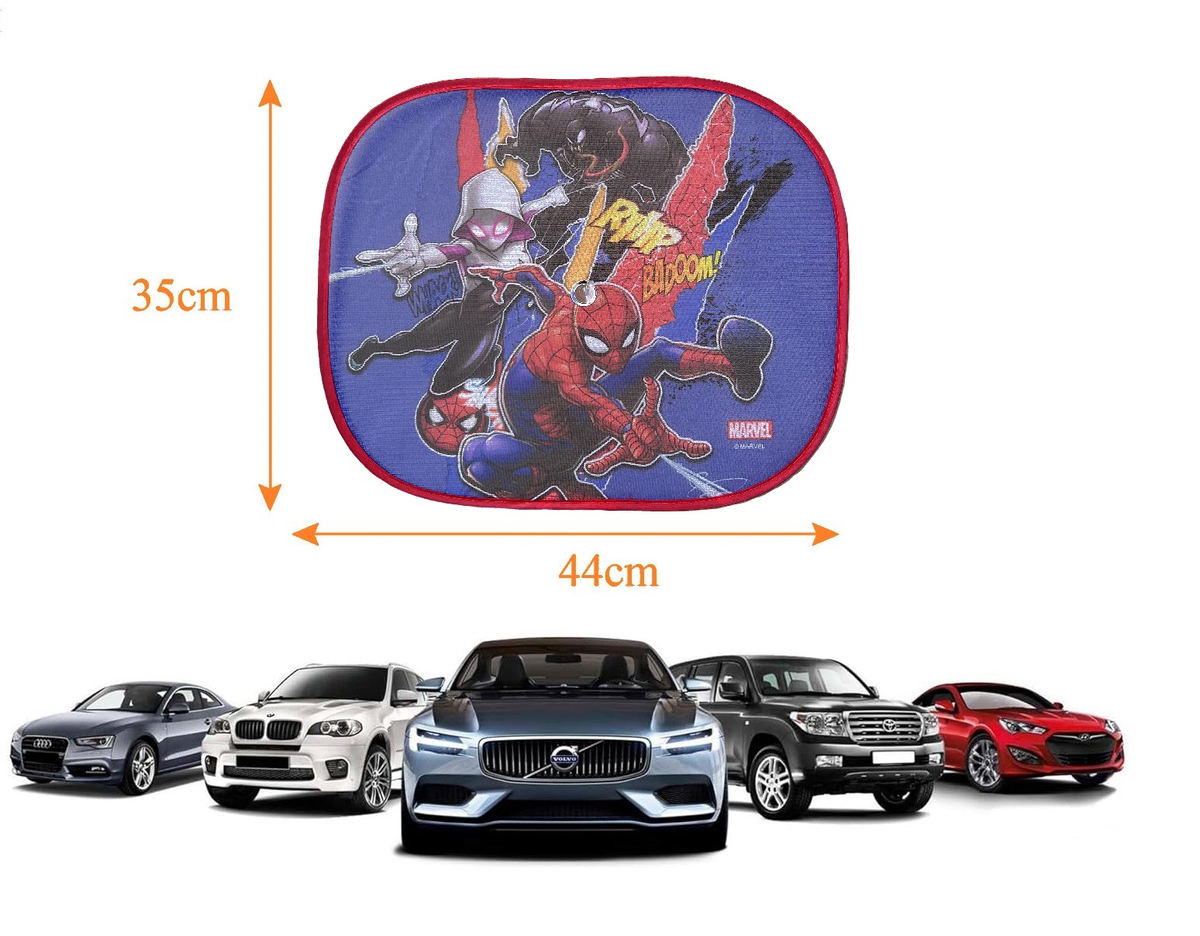 Tendine Parasole Laterali Spiderman MARVEL Coppia di Tendine per Auto 44 X 35 CM Protezione Raggi Uv - 35779