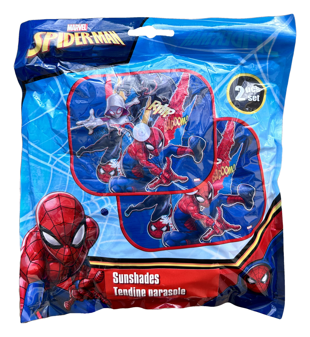 Tendine Parasole Laterali Spiderman MARVEL Coppia di Tendine per Auto 44 X 35 CM Protezione Raggi Uv - 35779