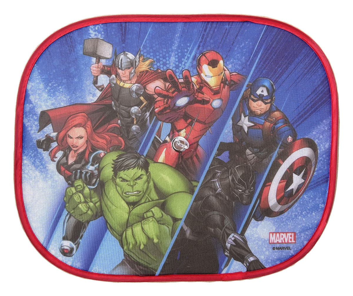 Tendine Parasole Laterali Avengers MARVEL Coppia di Tendine per Auto 44 X 35 CM Protezione Raggi Uv - 35780