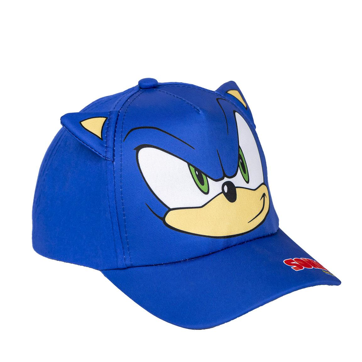 Cappello Sonic Berretto Estivo con Visiera Applicazioni Regolabile Bambino 53 CM - 0130