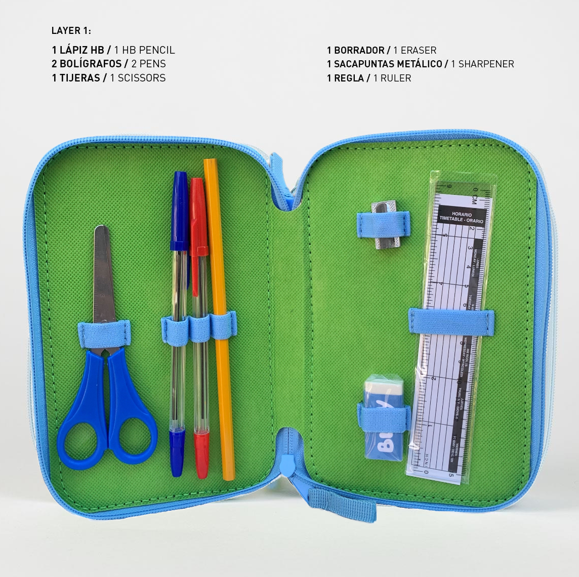 Astuccio Scuola Bluey Multiscomparto 3 Zip Portacolori Giotto - 0945