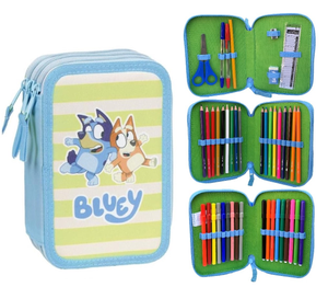 Astuccio Scuola Bluey Multiscomparto 3 Zip Portacolori Giotto - 0945