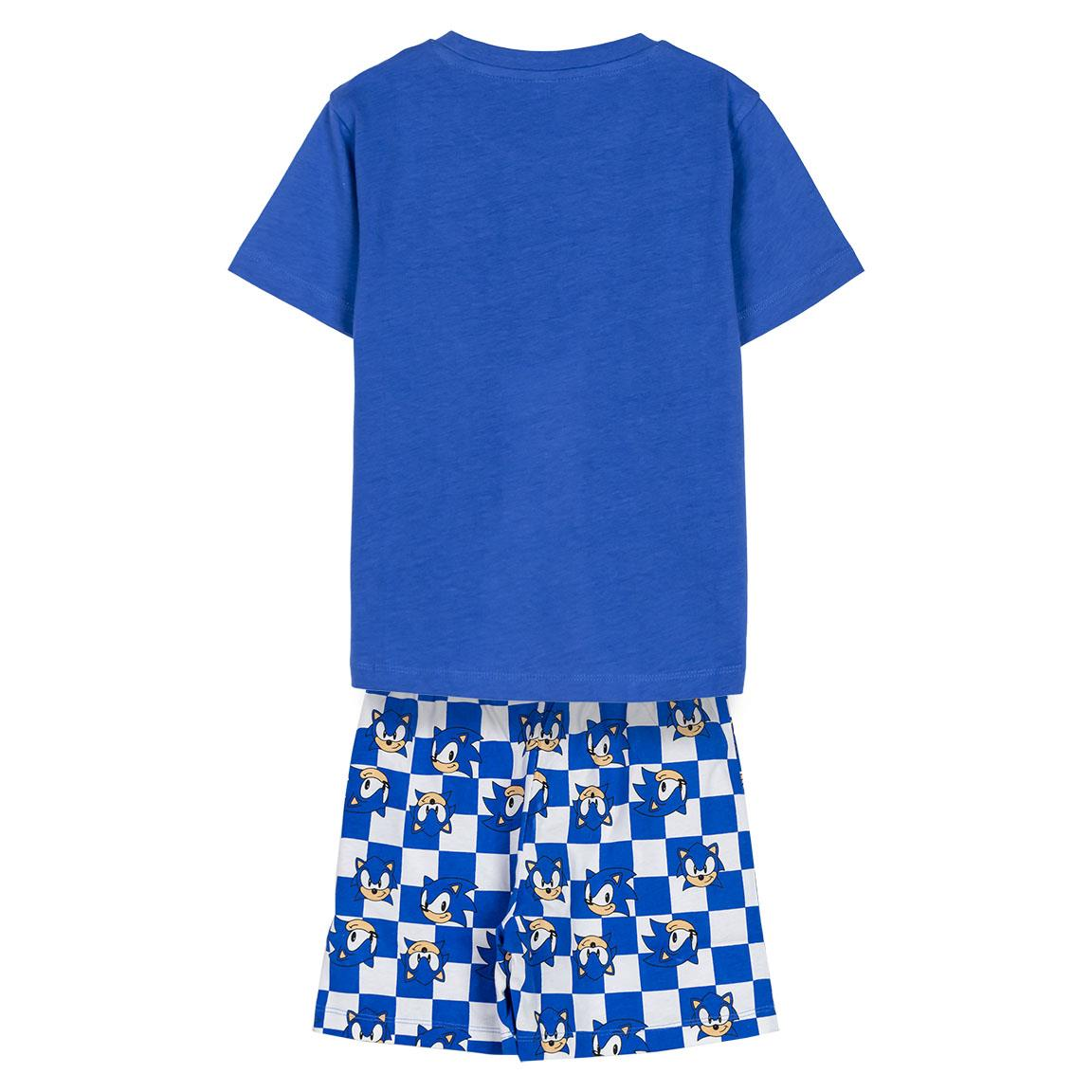 Pigiama Estivo Sonic T-Shirt Short 100% Cotone per Bambini- 2063