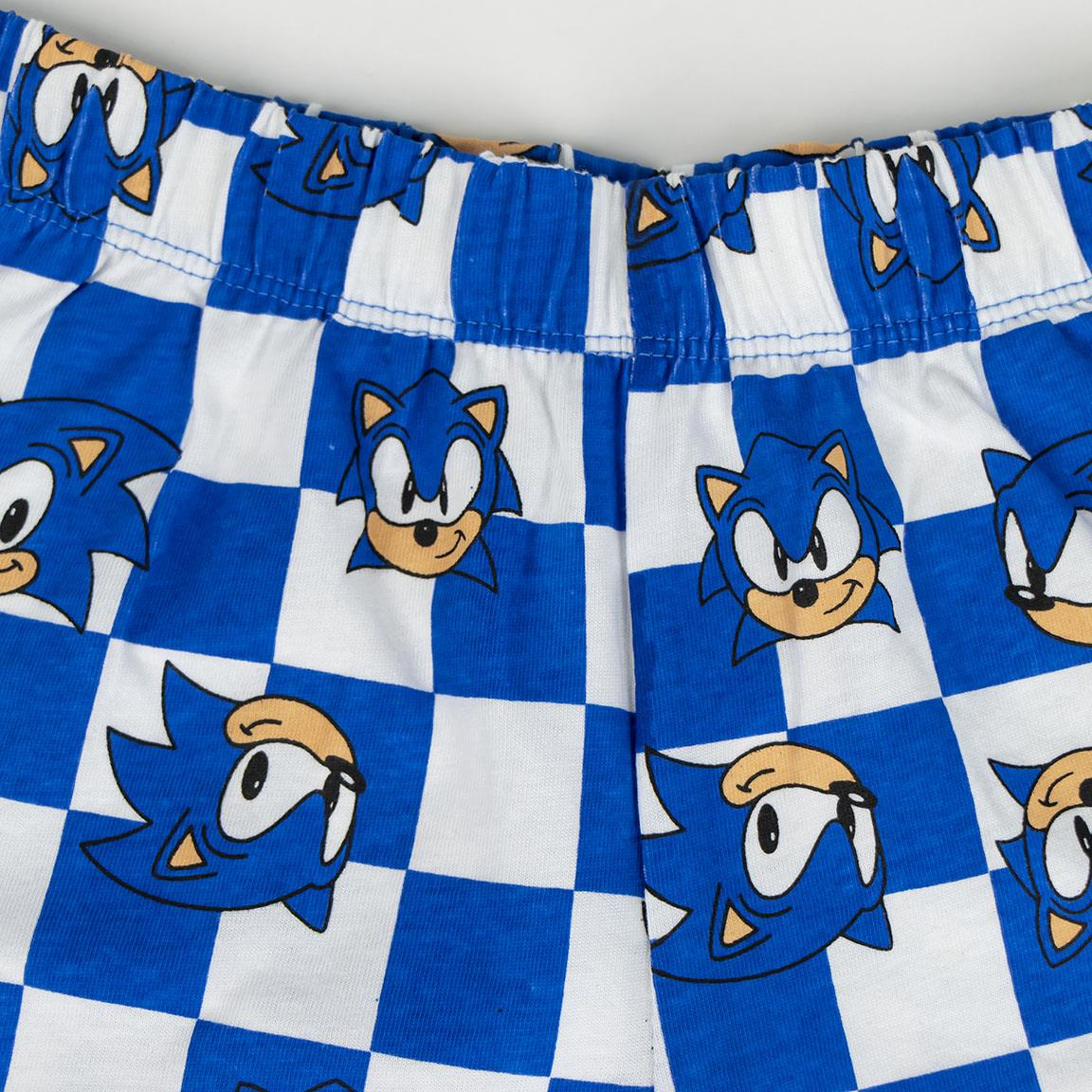 Pigiama Estivo Sonic T-Shirt Short 100% Cotone per Bambini- 2063