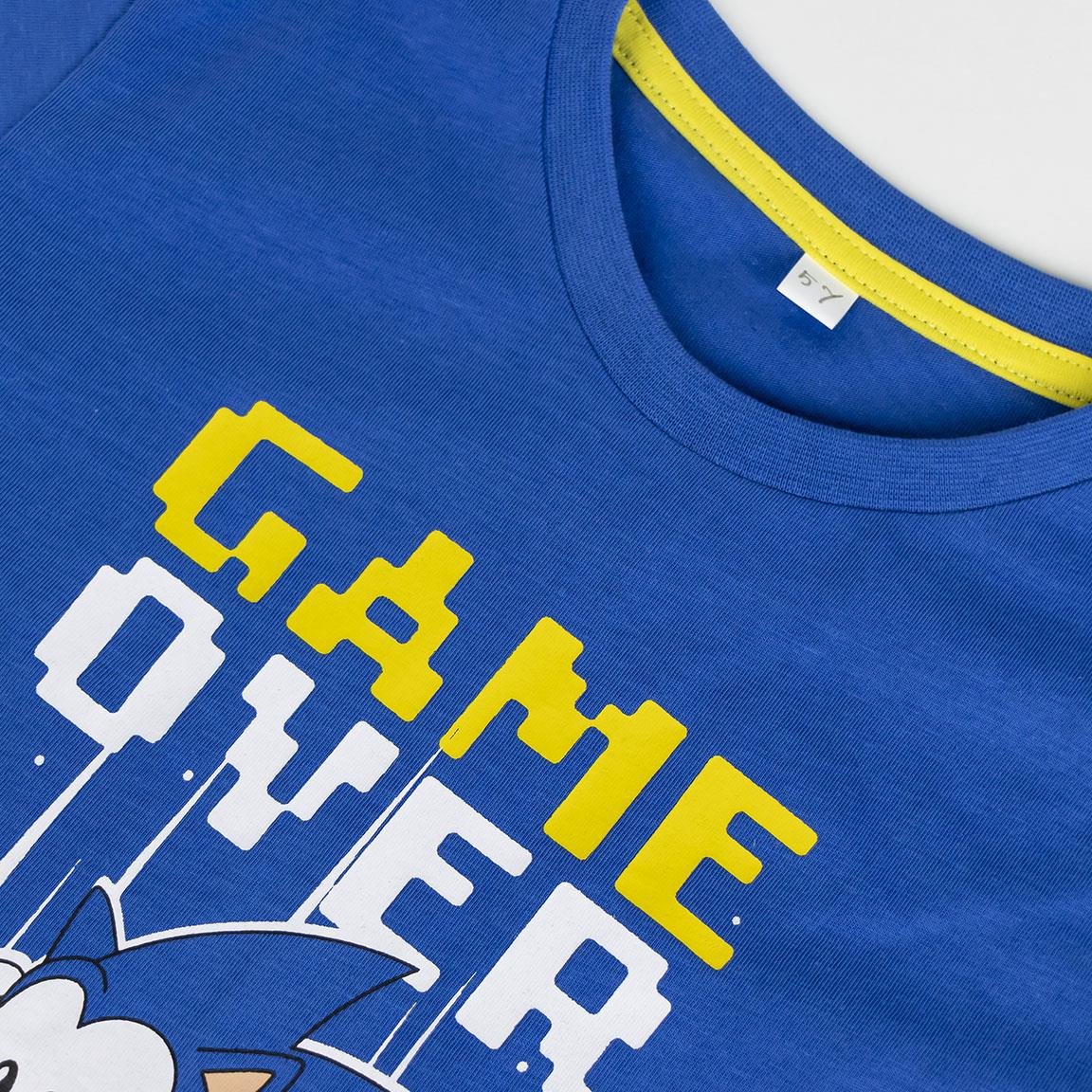 Pigiama Estivo Sonic T-Shirt Short 100% Cotone per Bambini- 2063
