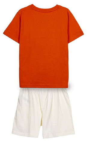 Pigiama Estivo Topolino DISNEY T-Shirt Short 100% Cotone per Bambini- 1329rosso