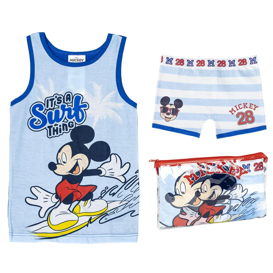 Set Intimo Topolino DISNEY Canotta Boxer in Cotone con Pochette - 2065