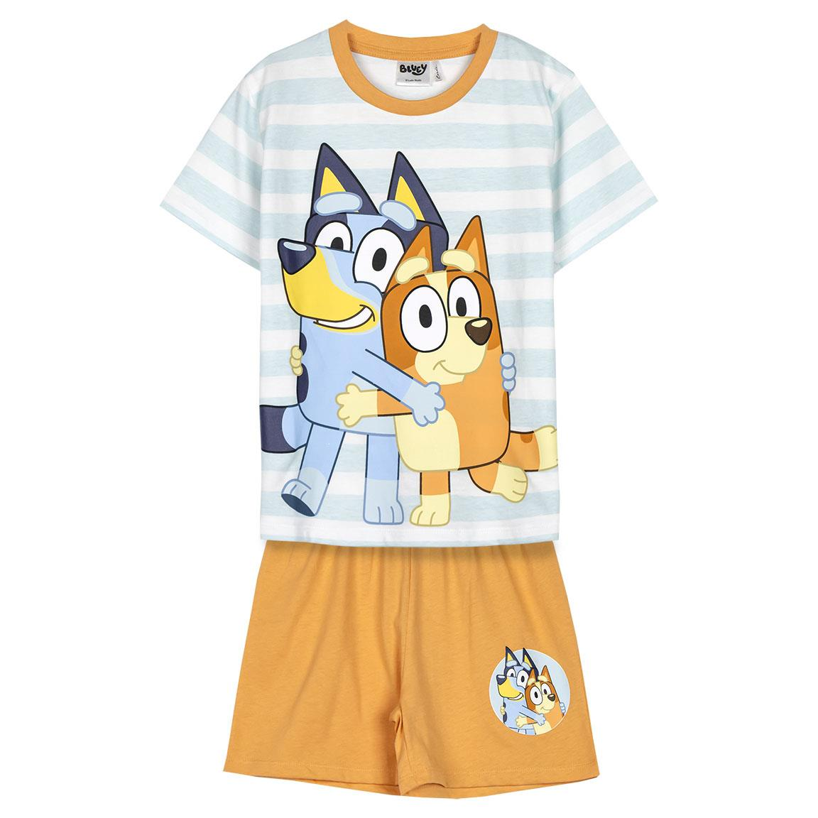 Pigiama Estivo Bluey e Bingo T-Shirt Shors in Cotone Bambini - 2060