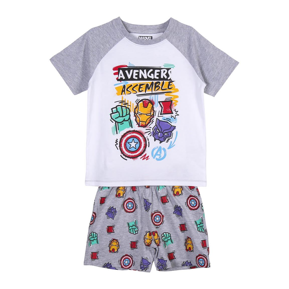 Pigiama Estivo Avengers MARVEL T-Shirt Shors in Cotone Bambini - 9230