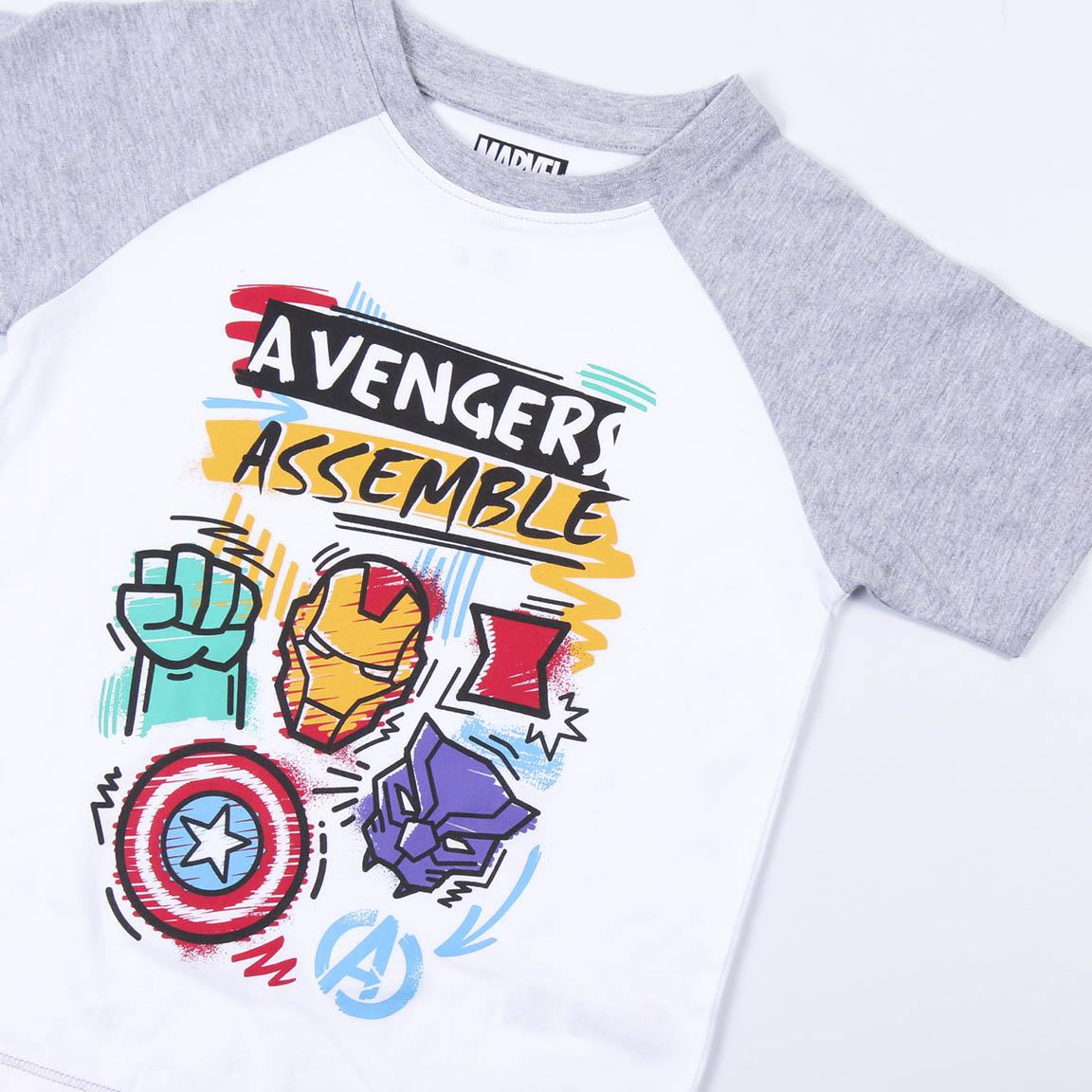 Pigiama Estivo Avengers MARVEL T-Shirt Shors in Cotone Bambini - 9230