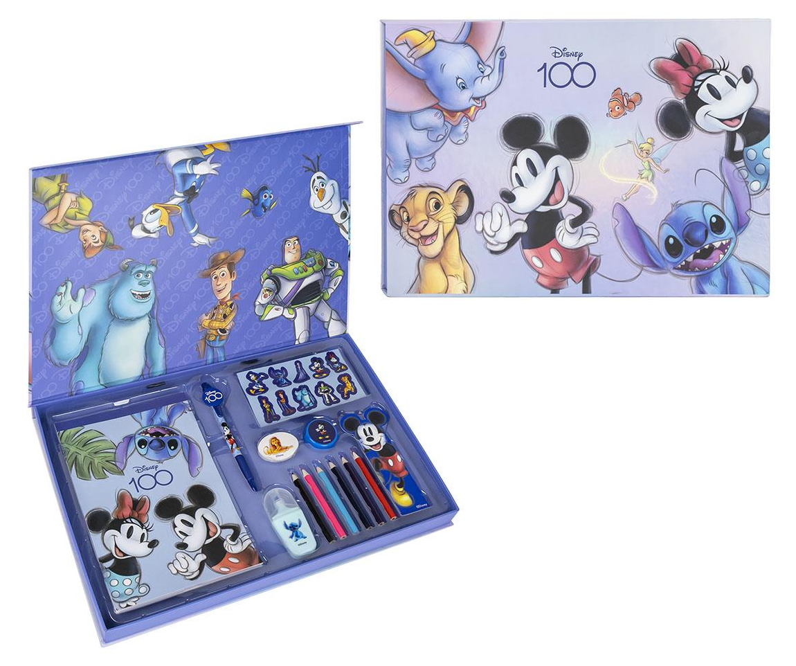 Set Cancelleria DISNEY 100° Anniversario 22 Pezzi Scuola Tempo Libero - 0882