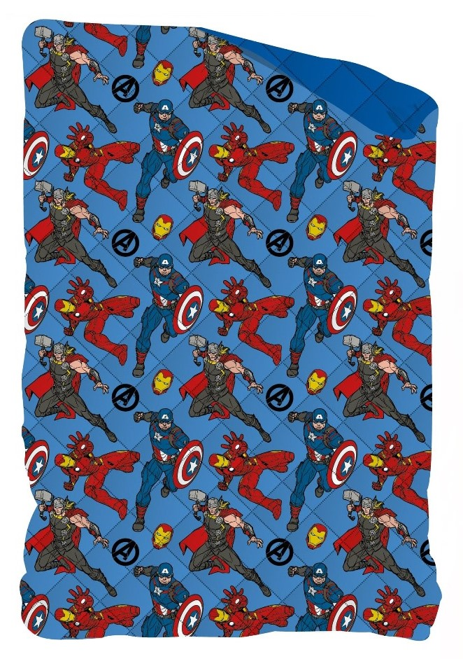 Trapuntino Avengers MARVEL Coperta Copriletto Trapuntato 100 Gsm Letto Singolo 170x250 CM - Ave-1366