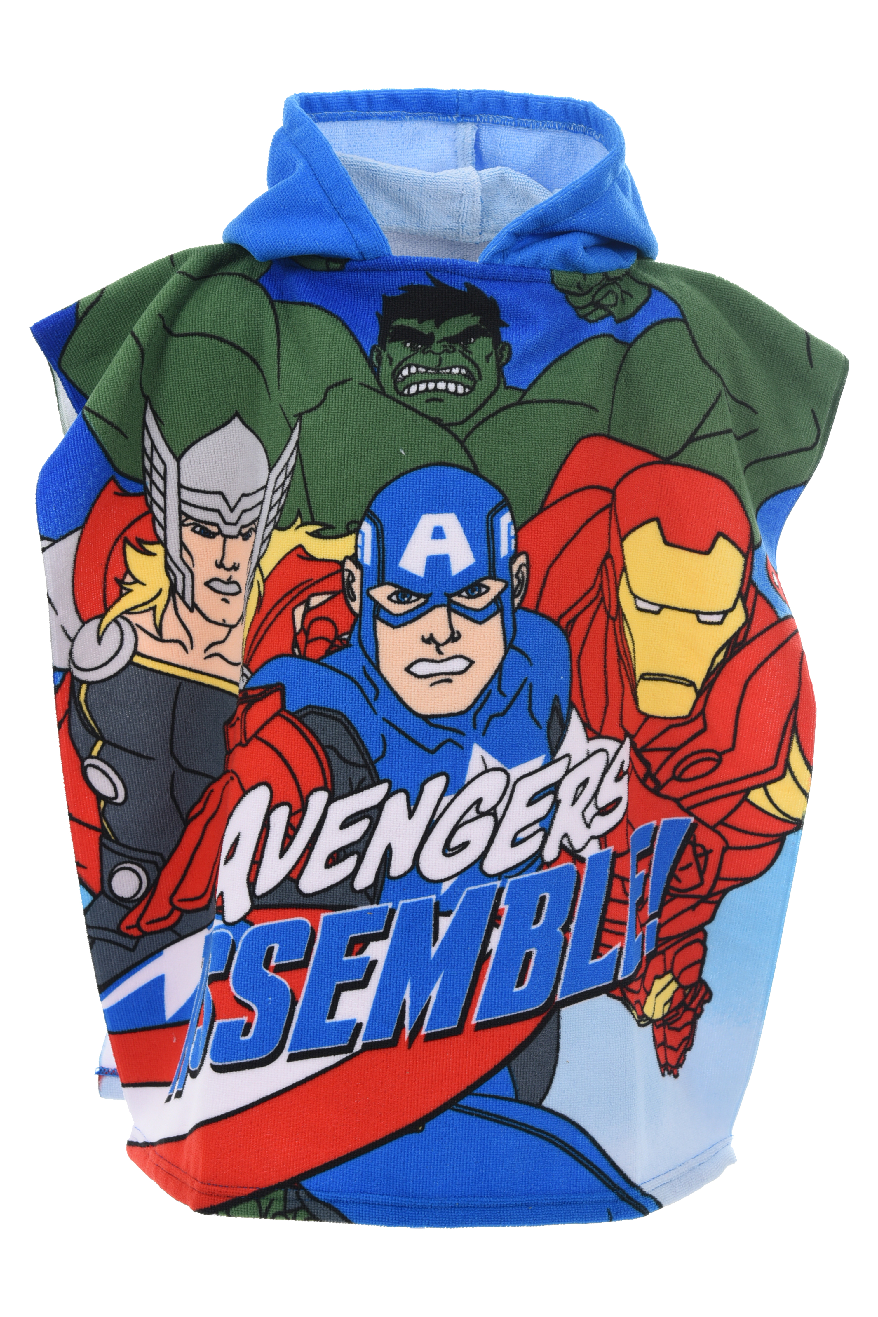 Poncho Mare Avengers MARVEL 110 X 55 CM Accappatoio per Bambini 100% Pl - Ex1981