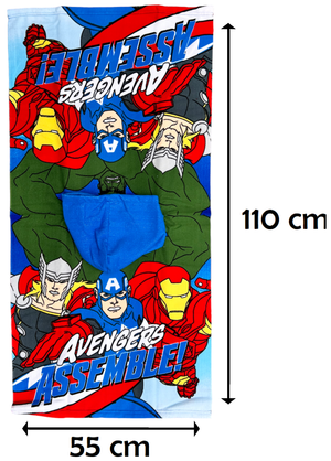 Poncho Mare Avengers MARVEL 110 X 55 CM Accappatoio per Bambini 100% Pl - Ex1981