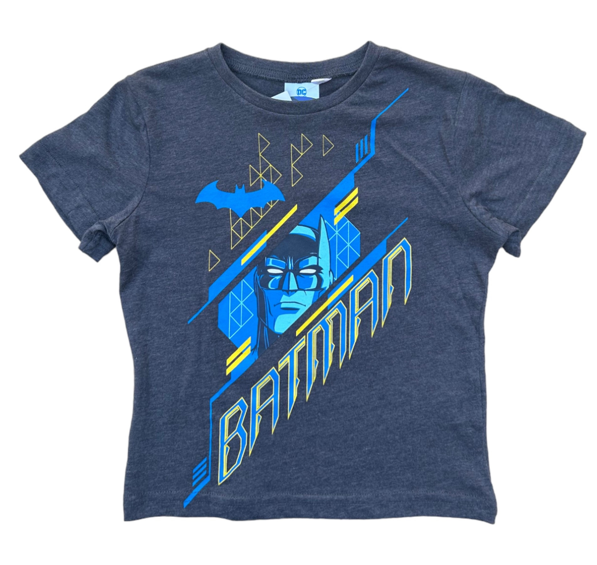 T-Shirt M.c. Batman Maglietta Bambino 100% Cotone - Ex1288grigios