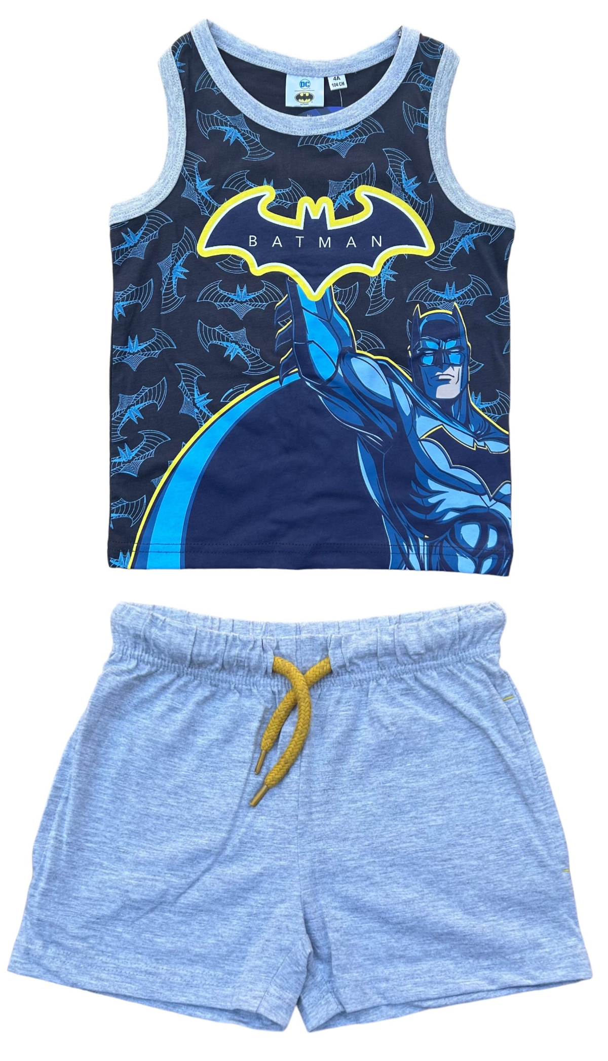 Completo Short + Canotta Batman Bambino 100% Cotone - Ex1070nero