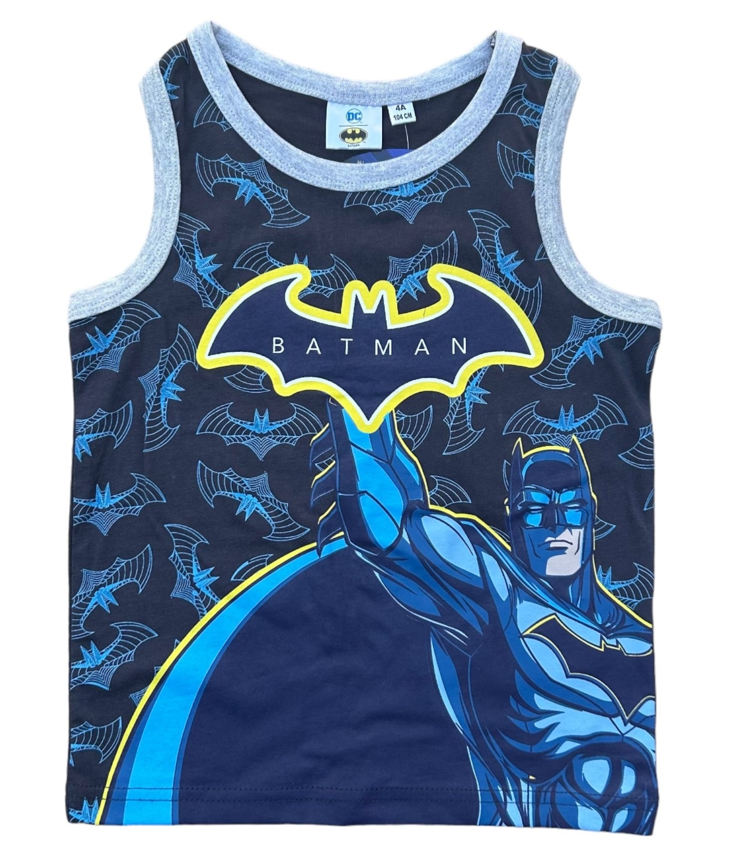 Completo Short + Canotta Batman Bambino 100% Cotone - Ex1070nero