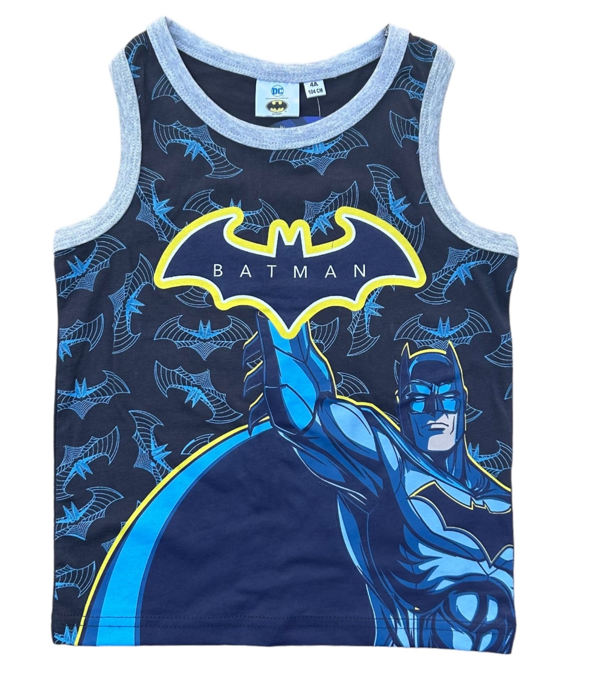 Completo Short + Canotta Batman Bambino 100% Cotone - Ex1070nero