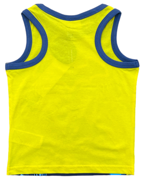 Completo Short + Canotta Batman Bambino 100% Cotone - Ex1070giallo