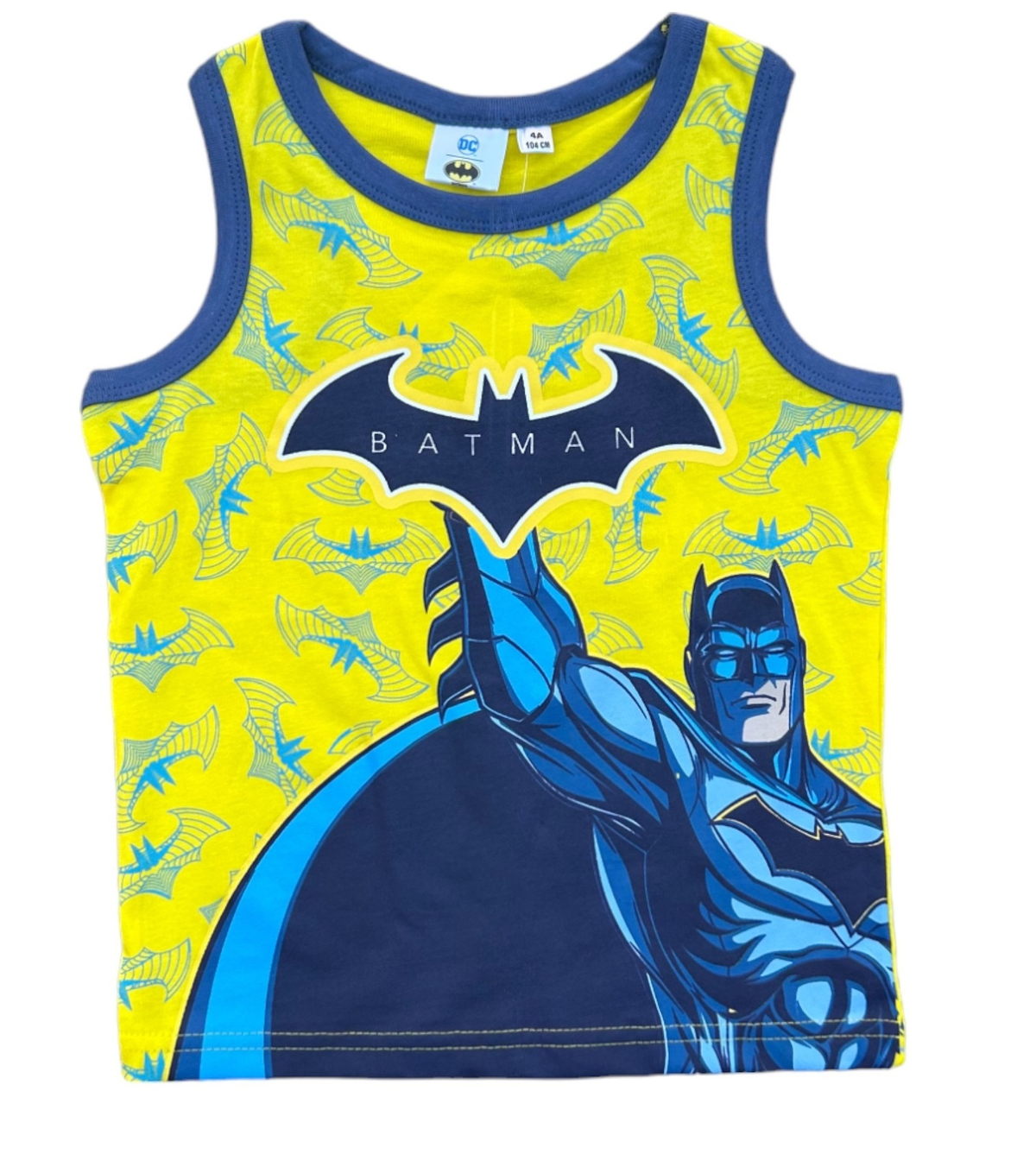 Completo Short + Canotta Batman Bambino 100% Cotone - Ex1070giallo