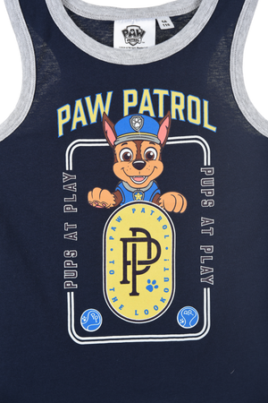 Canotta Paw Patrol Maglietta Bambino 100% Cotone - Ex1010blu