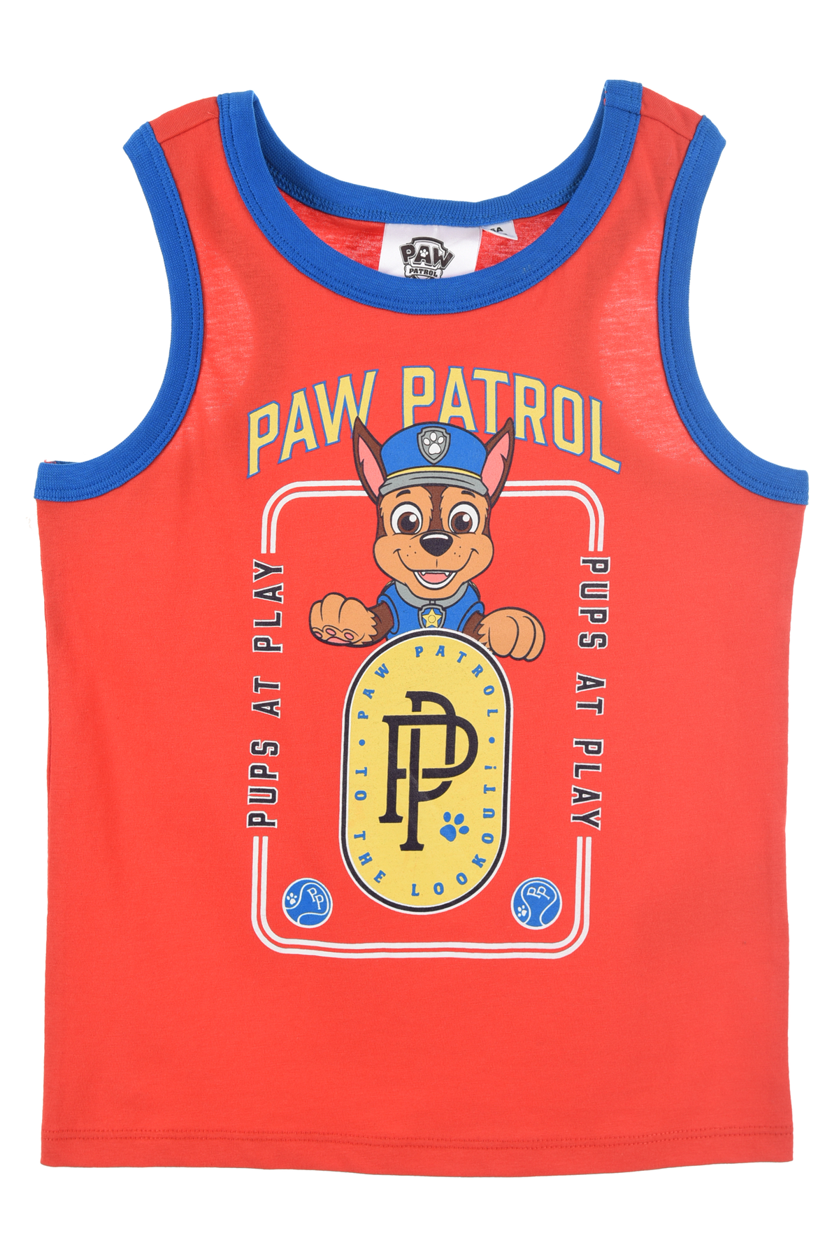 Canotta Paw Patrol Maglietta Bambino 100% Cotone - Ex1010rosso