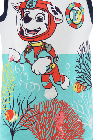 Completo Short + Canotta Paw Patrol Bambino 100% Cotone - Ex1072blu
