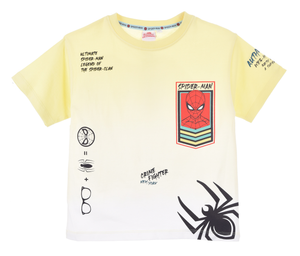 T-Shirt M.c. Spiderman MARVEL Maglietta Bambino 100% Cotone - Ex1191giallo