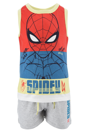Completo Short + Canotta Spiderman MARVEL Bambino 100% Cotone - Ex1073grigio
