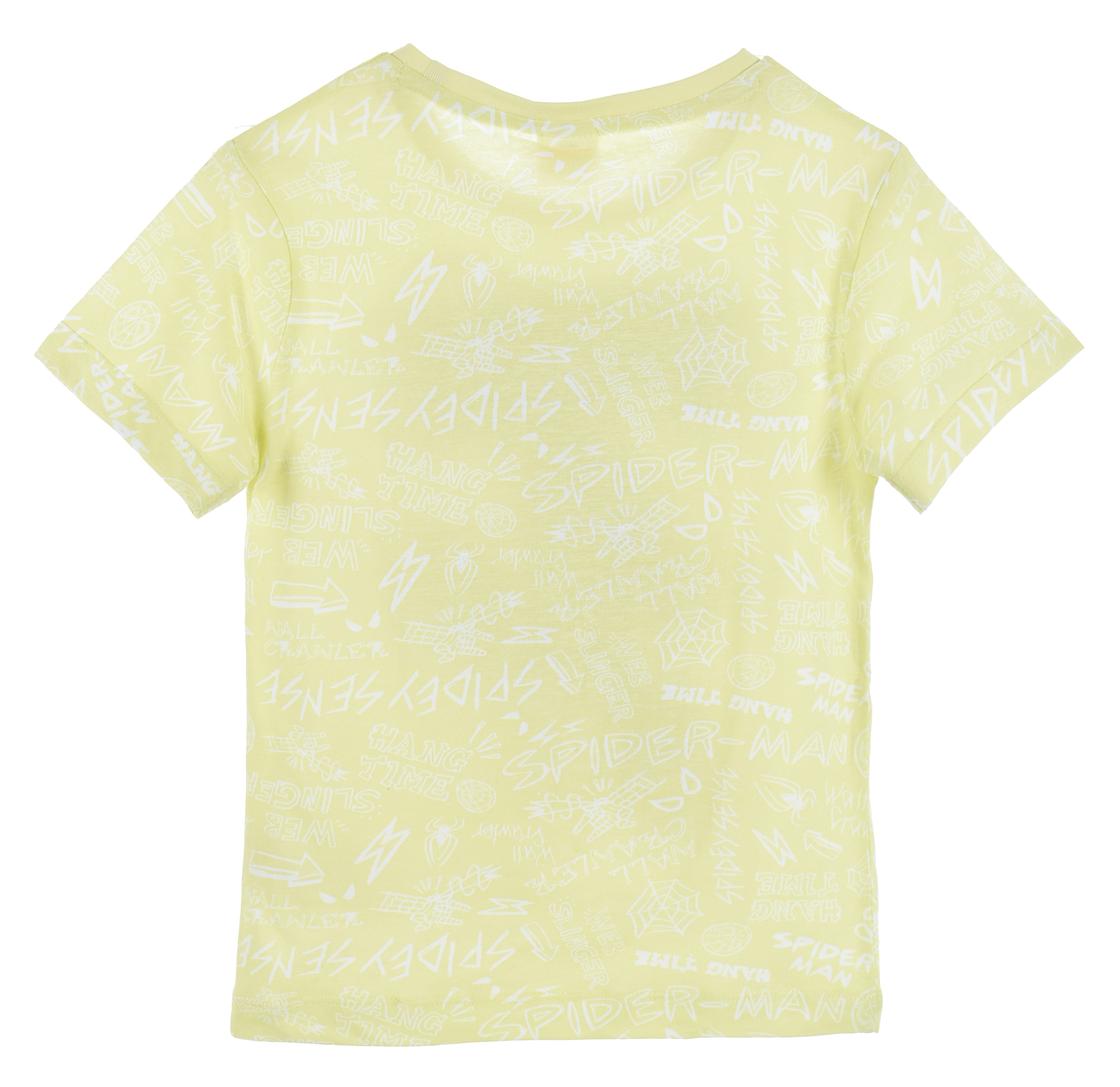 T-Shirt M.c. Spiderman MARVEL Maglietta Bambino 100% Cotone - Ex1182giallo