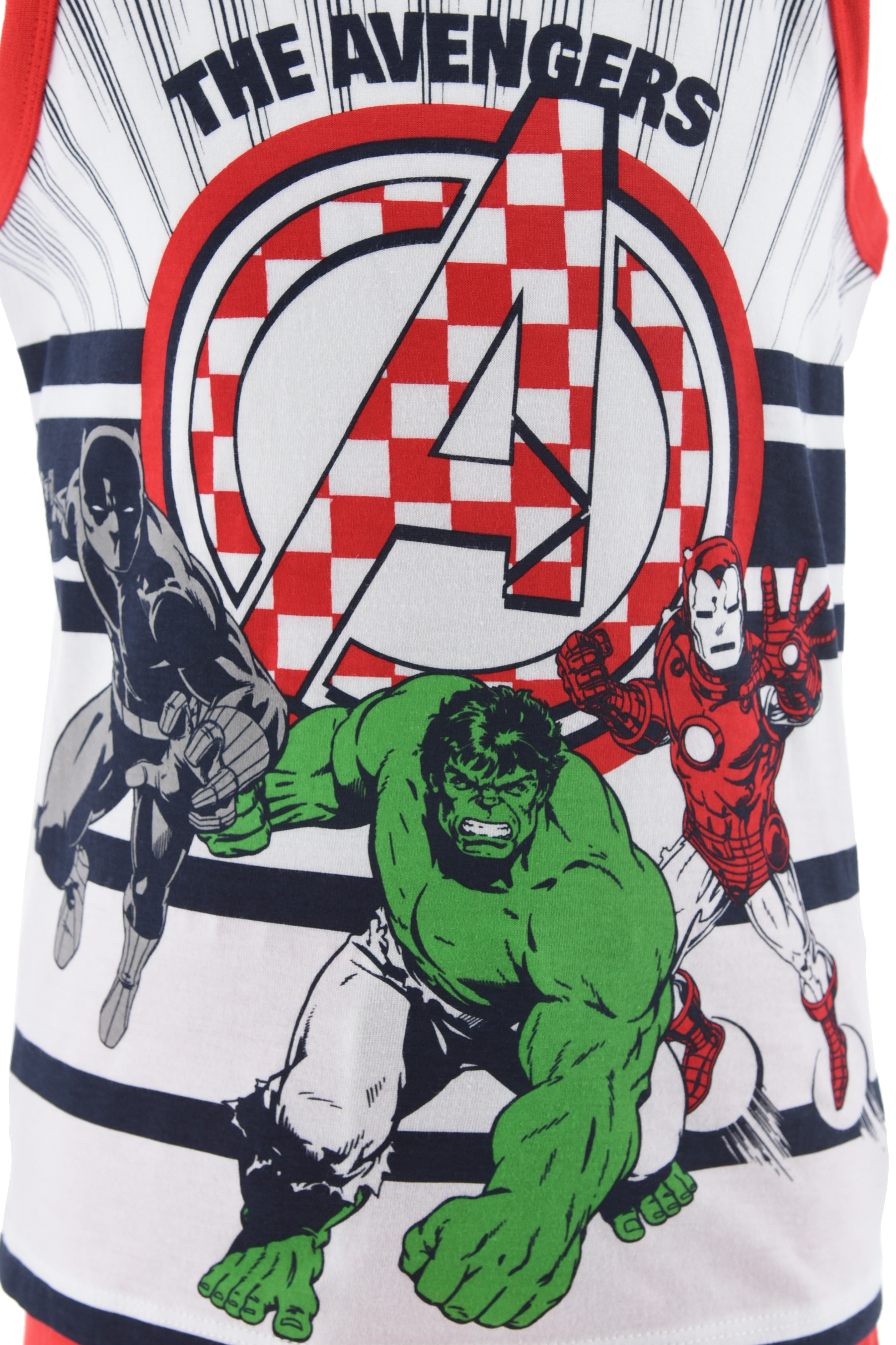 Completo Short + Canotta Avengers MARVEL Bambino 100% Cotone - Ex1069rosso