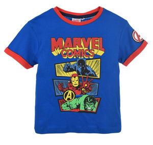 T-Shirt M.c. Avengers MARVEL Maglietta Bambino 100% Cotone - Ex11064blu