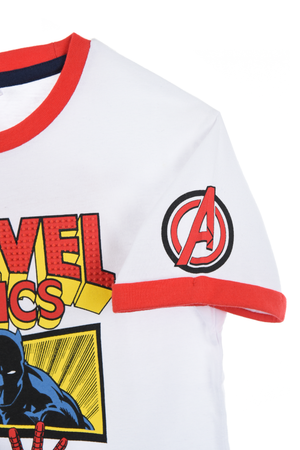T-Shirt M.c. Avengers MARVEL Maglietta Bambino 100% Cotone - Ex11064bianco