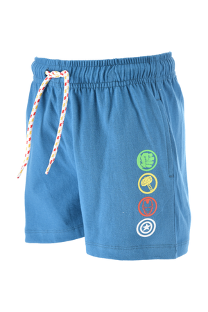 Completo Short + T-Shirt Avengers MARVEL Bambino 100% Cotone - Ex1033bianco
