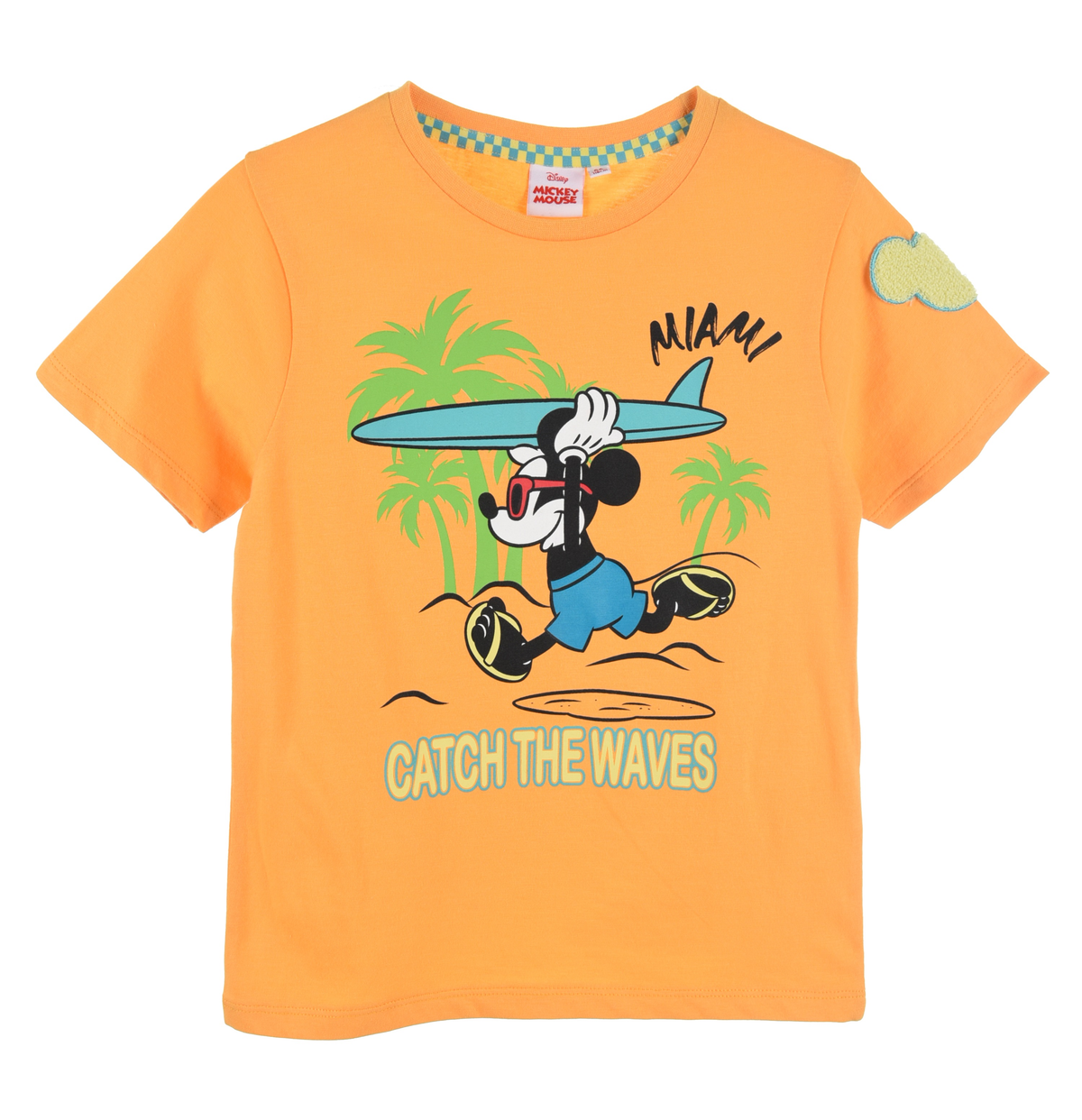 T-Shirt M.c. Topolino DISNEY Maglietta Bambino 100% Cotone - Ex1171arancio