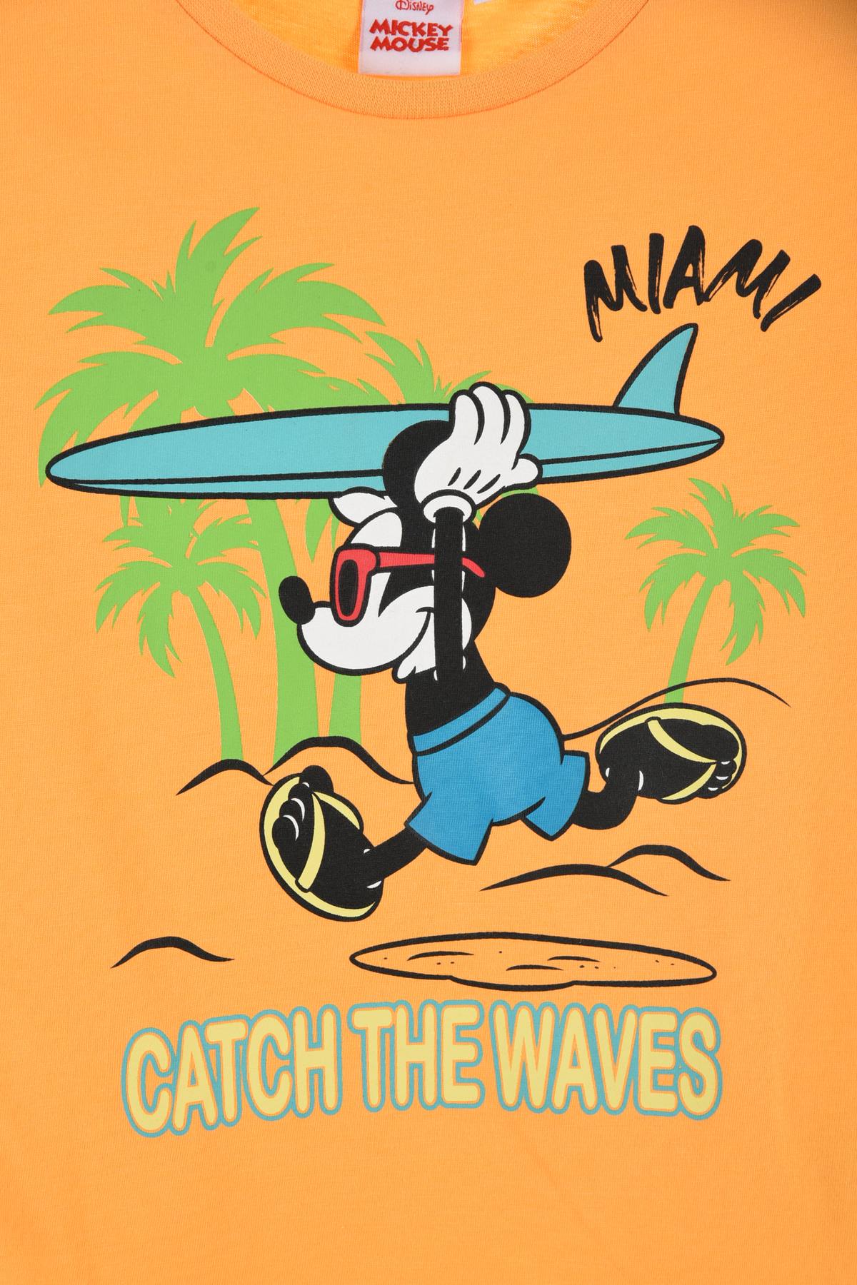 T-Shirt M.c. Topolino DISNEY Maglietta Bambino 100% Cotone - Ex1171arancio