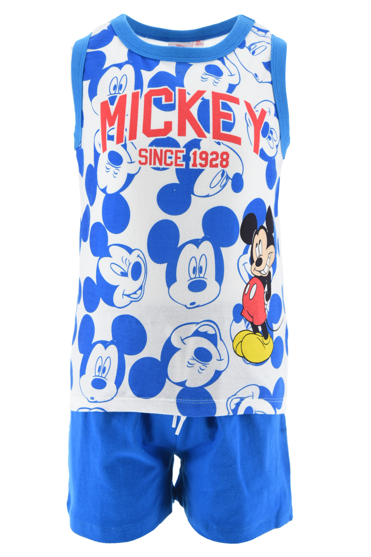 Completo Short + Canotta Topolino DISNEY Bambino 100% Cotone - Ex1071blu
