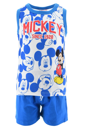 Completo Short + Canotta Topolino DISNEY Bambino 100% Cotone - Ex1071blu